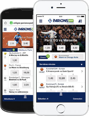 la version mobile du site Parions Sport